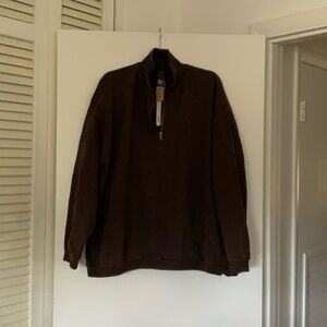 New skims boyfriend fleece half zip pullover Jacket